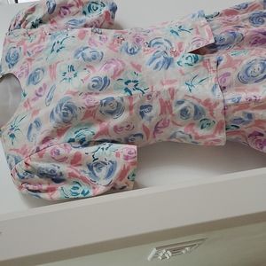 Sweet  Vintage Linen & Silk Skirt Set Small-Med